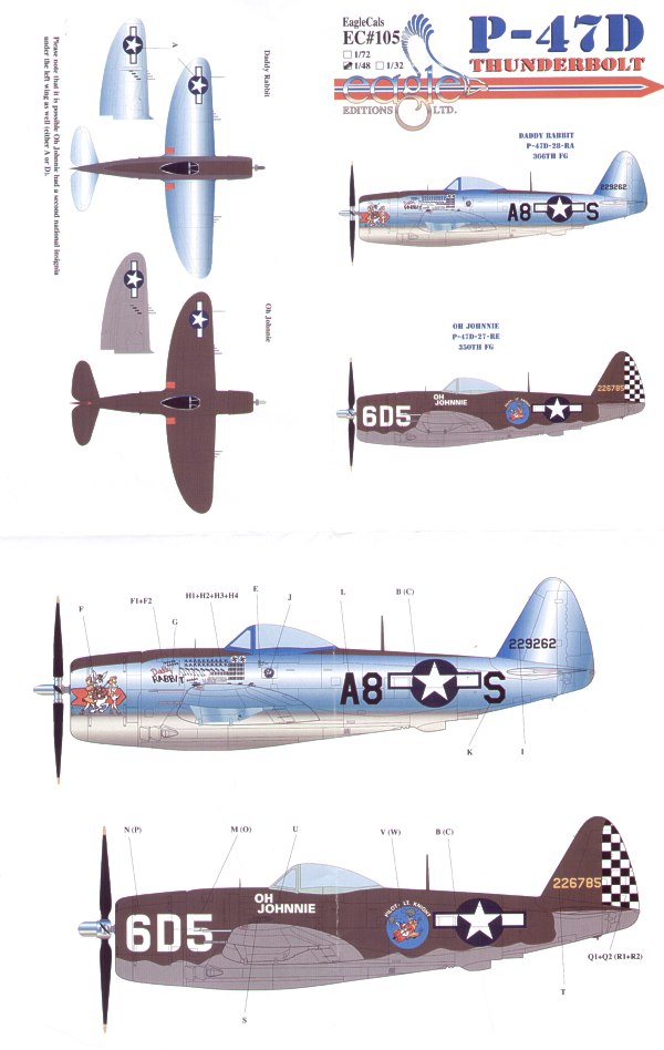 Eagle Cal EAG48105 1:48 Republic P-47D Thunderbolt Part 2