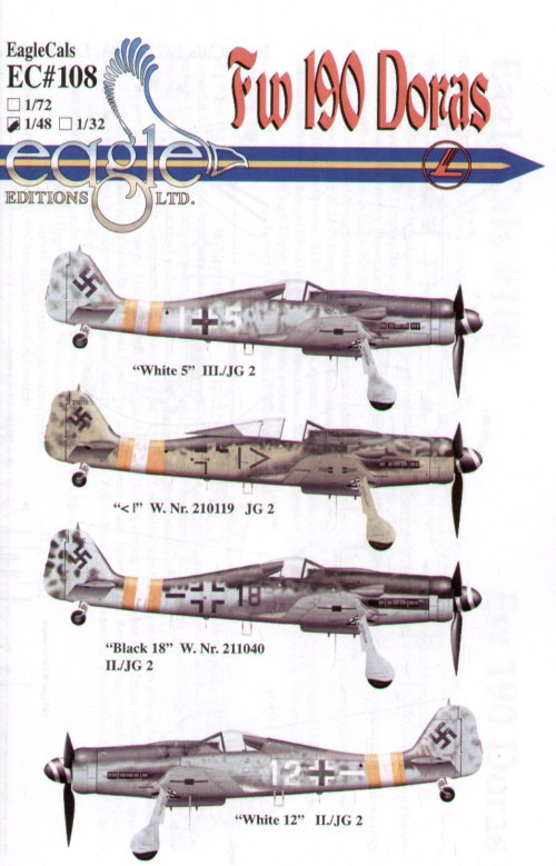 Eagle Cal EAG48108 1:48 Focke-Wulf Fw-190D-9 Pt 1