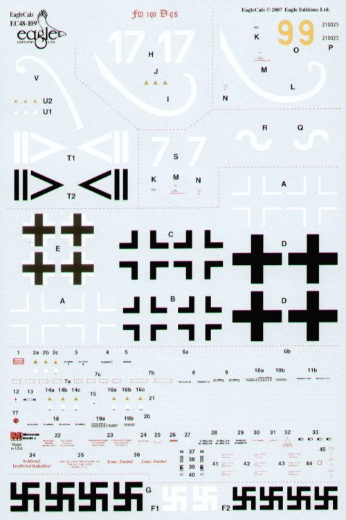 Eagle Cal EAG48109 1:48 Focke-Wulf Fw-190D-9 Part 2