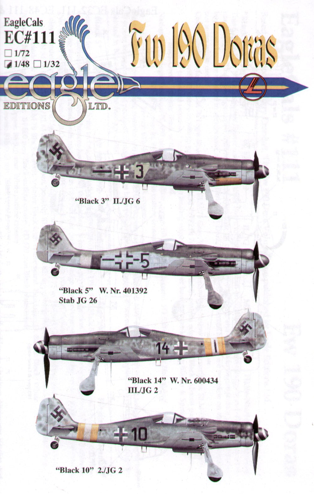 Eagle Cal EAG48111 1:48 Focke-Wulf Fw-190D-9