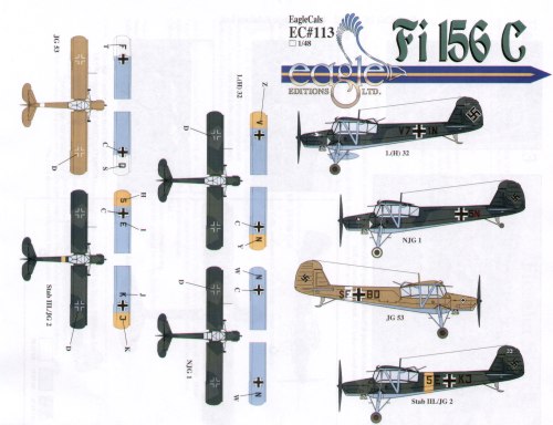 Eagle Cal EAG48113 1:48 Fieseler Fi-156C 'Storch'