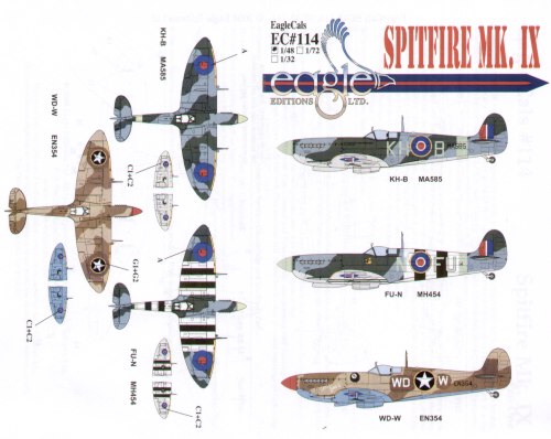 Eagle Cal EAG48114 1:48 Supermarine Spitfire Mk.IX