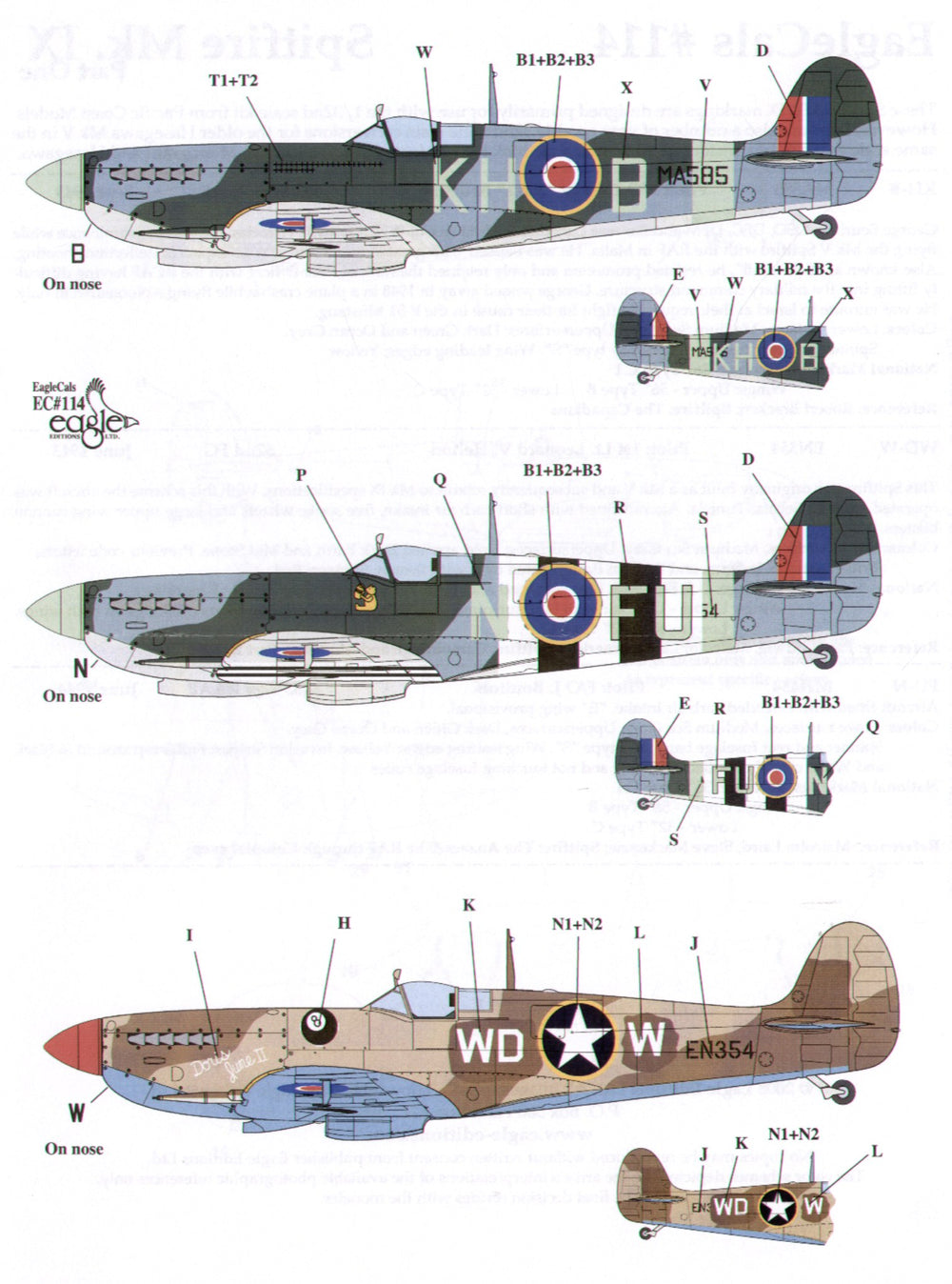 Eagle Cal EAG48114 1:48 Supermarine Spitfire Mk.IX