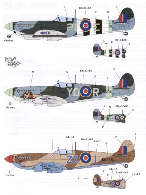Eagle Cal EAG48115 1:48 Supermarine Spitfire Mk.IXc