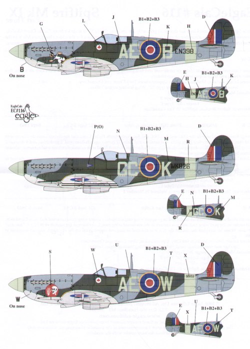 Eagle Cal EAG48116 1:48 Supermarine Spitfire Mk.IX