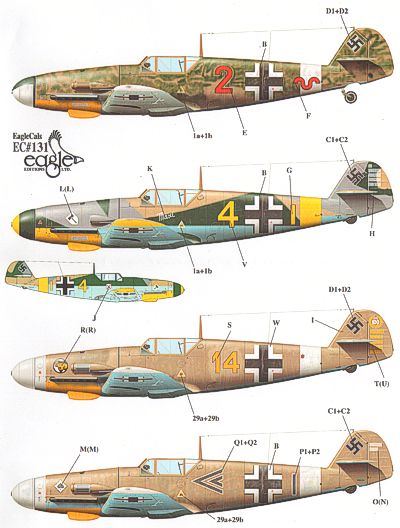 Eagle Cal EAG48131 1:48 Messerschmitt Bf-109F-4