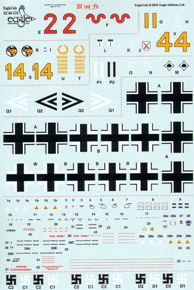 Eagle Cal EAG48131 1:48 Messerschmitt Bf-109F-4