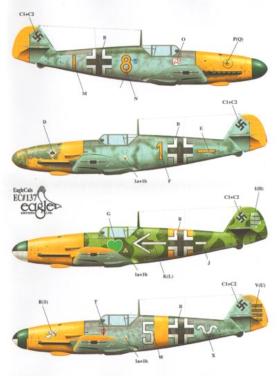 Eagle Cal EAG48137 1:48 Messerschmitt Bf-109F-2 includes...