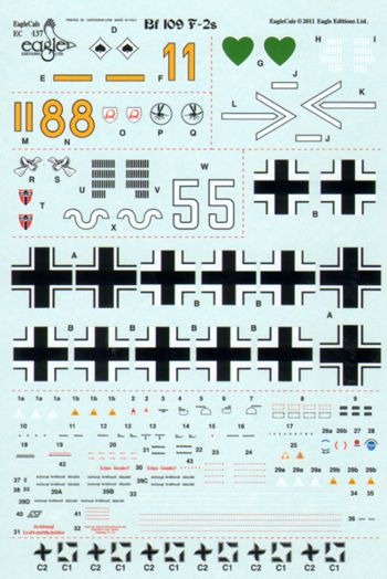 Eagle Cal EAG48137 1:48 Messerschmitt Bf-109F-2 includes...