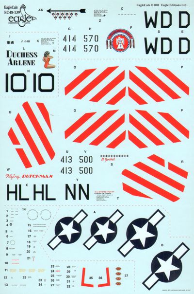 Eagle Cal EAG48139 1:48 North-American P-51D Mustang Part 1