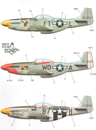 Eagle Cal EAG48141 1:48 North-American P-51D Mustang Part 3