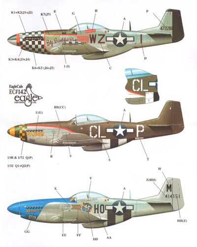 Eagle Cal EAG48142 1:48 North-American P-51D Mustang Part 3