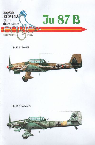 Eagle Cal EAG48143 1:48 Junkers Ju-87B-2 'Stuka' T6+AN; 5./St.G
