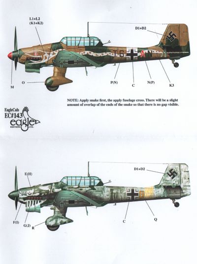 Eagle Cal EAG48143 1:48 Junkers Ju-87B-2 'Stuka' T6+AN; 5./St.G