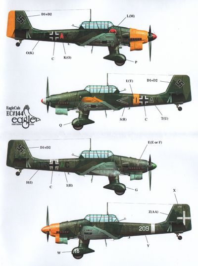 Eagle Cal EAG48144 1:48 Junkers Ju-87B/Ju-87R 'Stuka'