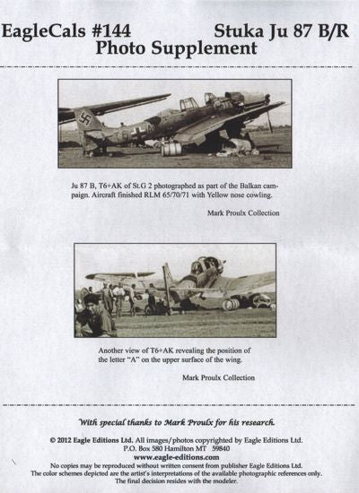 Eagle Cal EAG48144 1:48 Junkers Ju-87B/Ju-87R 'Stuka'