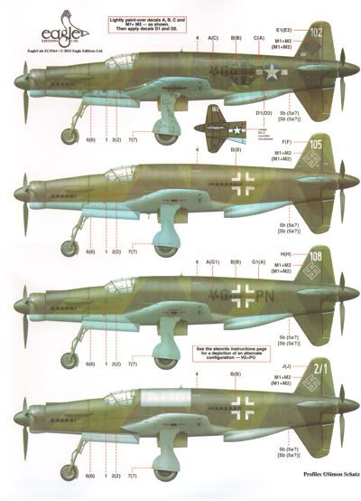 Eagle Cal EAG48164 1:48 Dornier Do-335 Do 335A-02, VG+PH, W