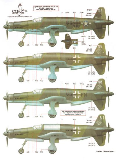 Eagle Cal EAG48164 1:48 Dornier Do-335 Do 335A-02, VG+PH, W