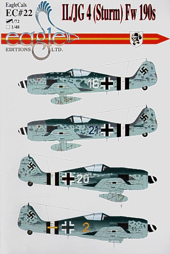 Eagle Cal EAG72022 1:72 Focke-Wulf Fw-190A-8/RS II./JG 4