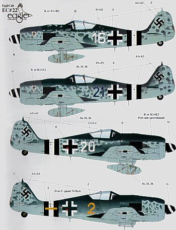 Eagle Cal EAG72022 1:72 Focke-Wulf Fw-190A-8/RS II./JG 4