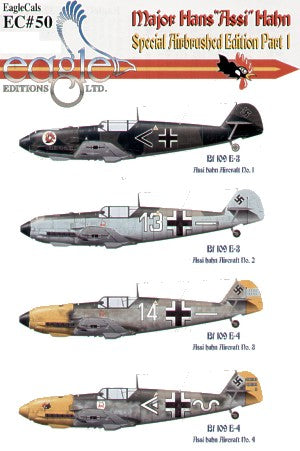 Eagle Cal EAG72050 1:72 Major Hans 'Assi' Hahn Part 1 Messerschmitt Bf-109E