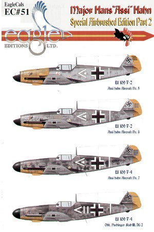 Eagle Cal EAG72051 1:72 Major Hans 'Assi' Hahn Part II Messerschmitt Bf-109F