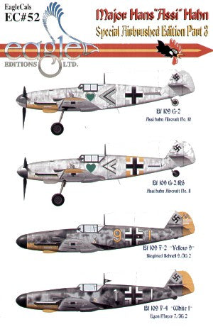 Eagle Cal EAG72052 1:72 Major Hans 'Assi' Hahn Part III  Bf-109F/Bf-109G
