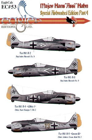 Eagle Cal EAG72053 1:72 Major Hans 'Assi' Hahn Part IV Focke-Wulf Fw-190A
