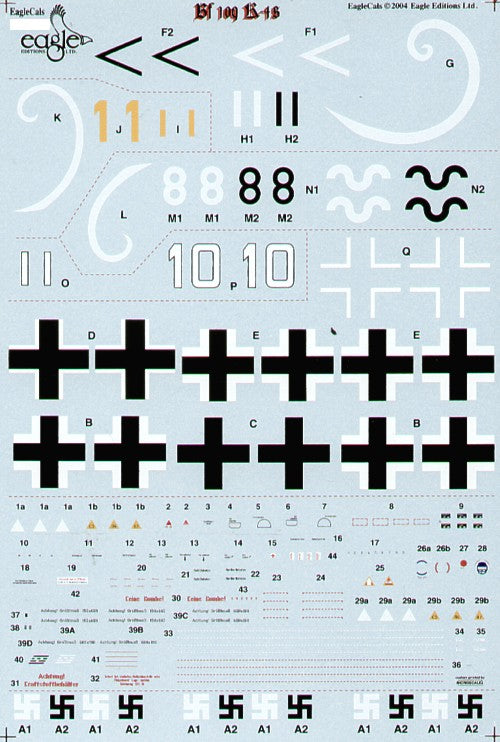 Eagle Cal EAG72075 1:72 Messerschmitt Bf-109K-4