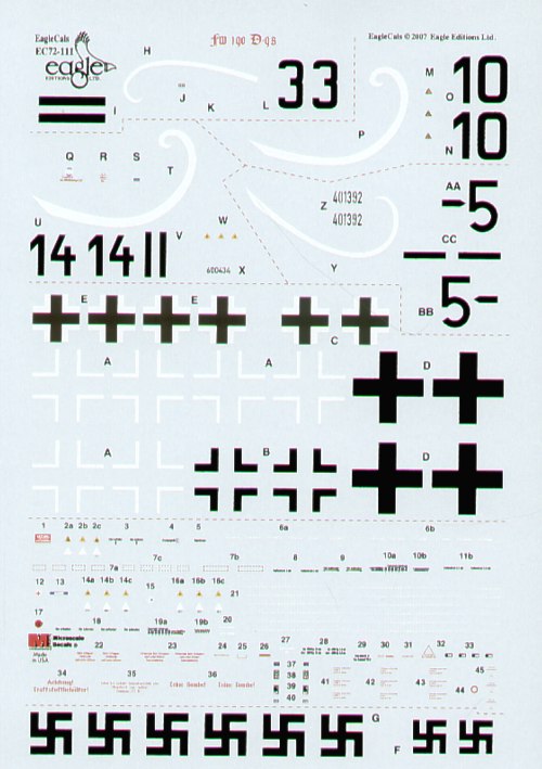 Eagle Cal EAG72111 1:72 Focke-Wulf Fw-190D-9