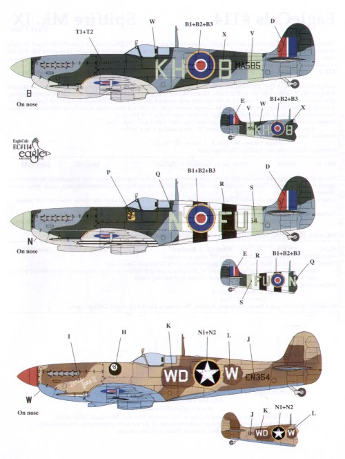 Eagle Cal EAG72114 1:72 Supermarine Spitfire Mk.IX