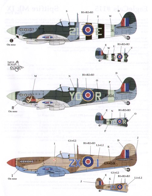 Eagle Cal EAG72115 1:72 Supermarine Spitfire Mk.IX