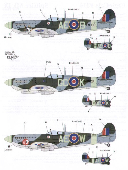 Eagle Cal EAG72116 1:72 Supermarine Spitfire Mk.IX