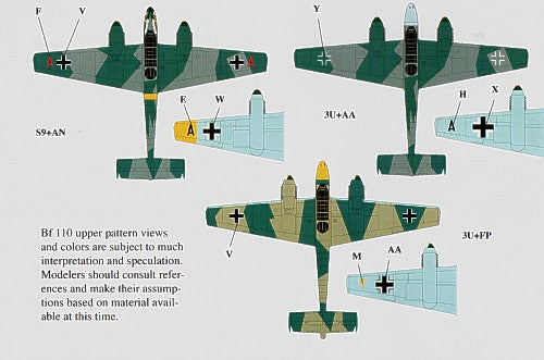 Eagle Cal EAG72117 1:72 Messerschmitt Bf-110C/Bf-110D Pt 1