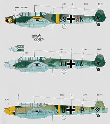 Eagle Cal EAG72117 1:72 Messerschmitt Bf-110C/Bf-110D Pt 1