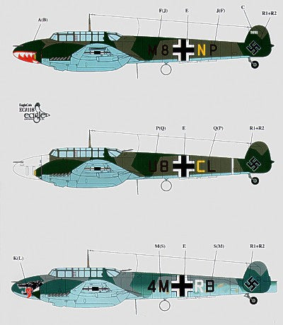 Eagle Cal EAG72118 1:72 Messerschmitt Bf-110C/Bf-110D Part 2