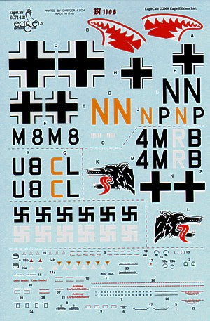 Eagle Cal EAG72118 1:72 Messerschmitt Bf-110C/Bf-110D Part 2
