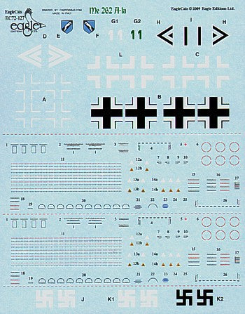 Eagle Cal EAG72127 1:72 Messerschmitt Me-262A-1a.