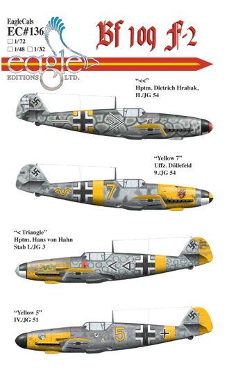 Eagle Cal EAG72136 1:72 Messerschmitt Bf-109F-2 '<<' Hptm