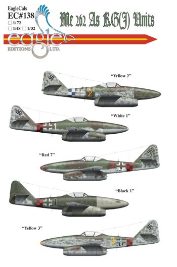Eagle Cal EAG72138 1:72 Messerschmitt Me-262 As of KG