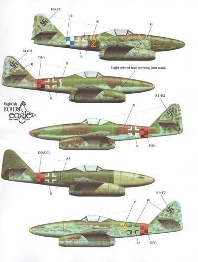 Eagle Cal EAG72138 1:72 Messerschmitt Me-262 As of KG