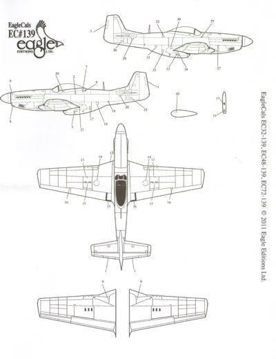 Eagle Cal EAG72139 1:72 North-American P-51D Mustang Part 1