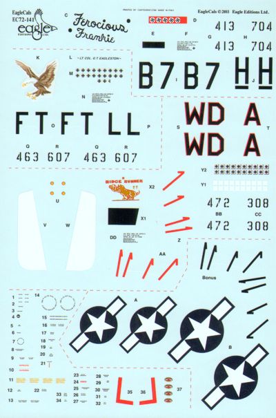 Eagle Cal EAG72141 1:72 North-American P-51D Mustang Part 3