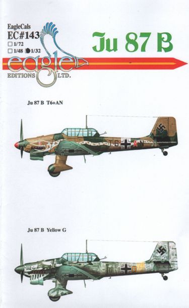 Eagle Cal EAG72143 1:72 Junkers Ju-87B-2 'Stuka'