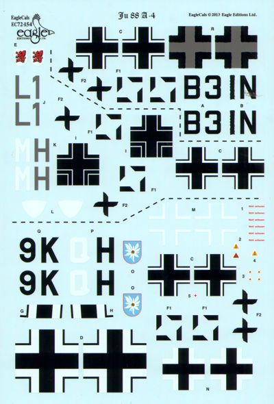 Eagle Cal EAG72154 1:72 Junkers Ju-88A-4 Junkers Ju-88A-4 W.Nr