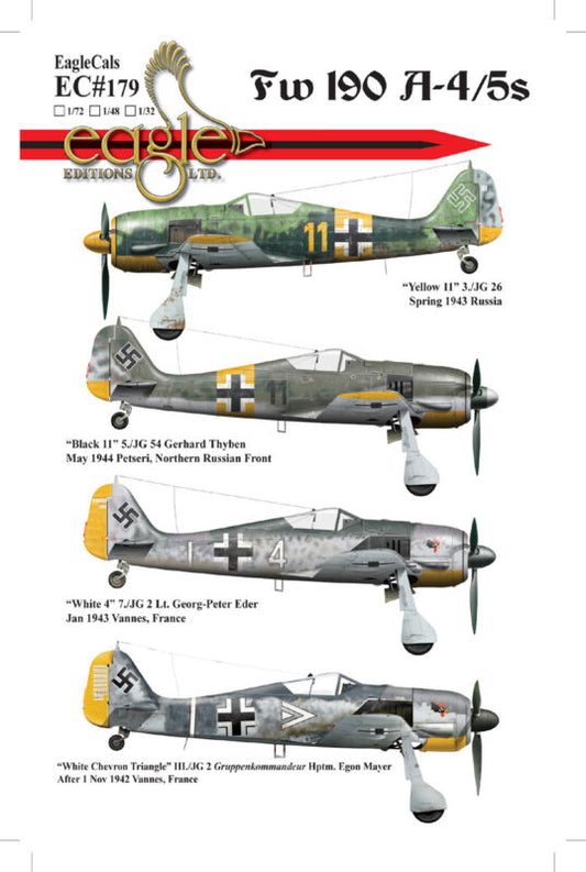 Eagle Cal EAG72179 1:72 Focke-Wulf Fw-190A-5 "Yellow 11" W.Nr