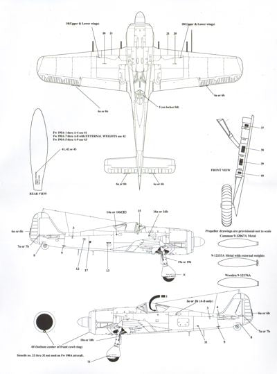 Eagle Parts EAR32062 1:32 Focke-Wulf Fw-190A-4/U14 torpedo Flugzeug