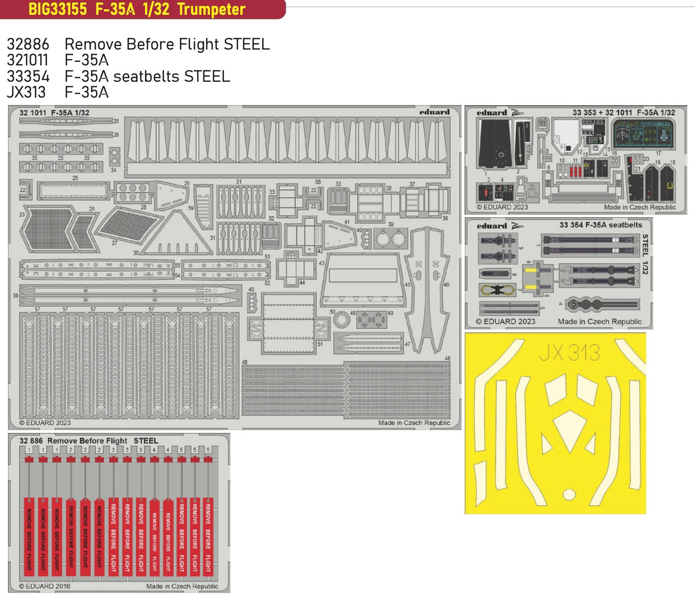 Eduard Big-Ed EBIG33155 1:32 Lockheed-Martin F-35A Lightning II