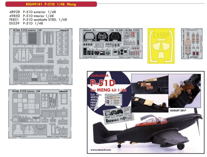 Eduard Big-Ed EBIG49181 1:48 North-American P-51D Mustang