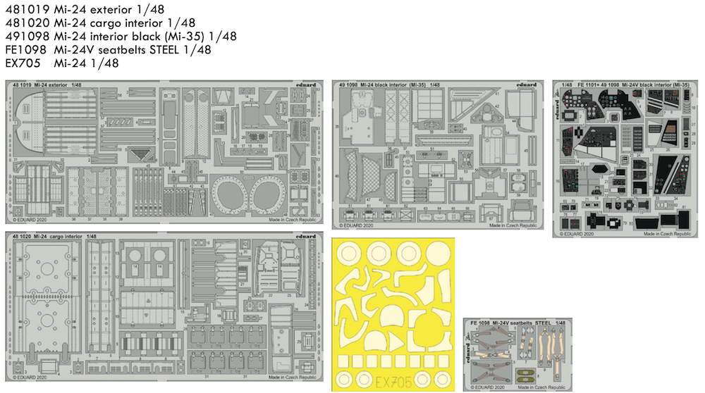 Eduard Big-Ed EBIG49261 1:48 Mil Mi-24V black interior